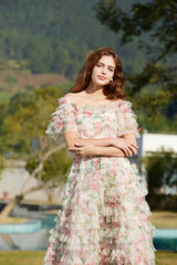 Nola Ruched Floral Maxi Dress