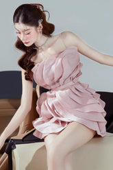Anna Spaghetti Ruffle Dress