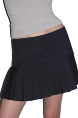Pleated Plaid Skirt