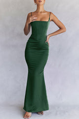 Satin Tunic Maxi Dress