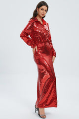 Carlotta Sequin Top + Skirt Set