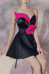 Fern Leaf Design Mini Dress
