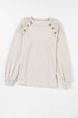 Buttoned Ribbed Top