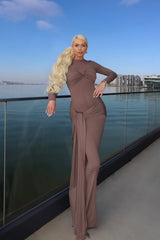 Strappy Long Sleeve Maxi Dress