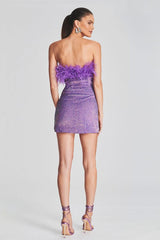Torin Sequin Feather Dress