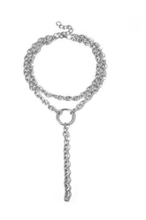 Hip Hop Rock Circle Long Chain Necklace