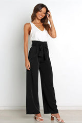 All-Matching Belted Wide-Leg Trouser