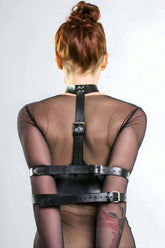 Fancy Leather Arm Cuff with Neck Tie