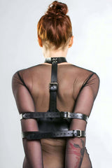 Fancy Leather Arm Cuff with Neck Tie