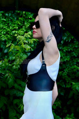 Dress Belt, Shirt Belt, Corset Belt, Leather Chest Belt Harness