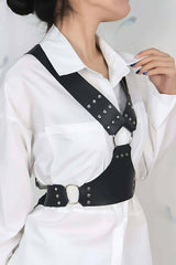 Shirt Belt, Dress Belt, Stylish and Stylish Leather Chest Harness Belt