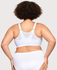 MagicLift Front-Closure Posture Back Bra White Band | 44