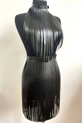 Tassel Long Skirt and Bustier Set
