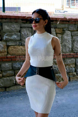 Stylish Women's Belt with Rivet Detail, Stylish Women's Belt, Leather Corset Belt Over Dress