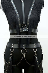 Tassel Leather Harness Set, Tassel Dress Accessory
