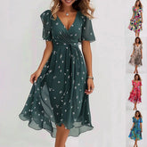 Lizaâ„?- Vibrant Abstract Midi Dress