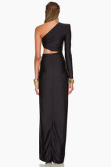 Gathered Single Shoulder Dress