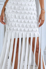 Denisa Sleeveless Tassel Dress