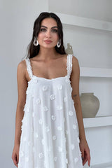 Flower Embellished Slip Dress