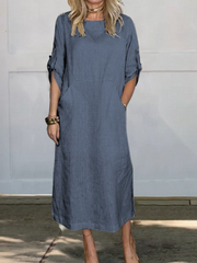 Colleenâ„?- Elegant Pocket Midi Dress