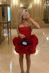 Ayat Strapless Flower Mini Dress