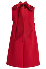 Hilary Red Appliqued Shift Mini Dress