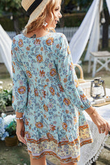 Bohemian Tassel Tie Tiered Dress