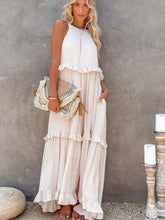 Emiliaâ„?- Halter Ruffle Maxi Dress