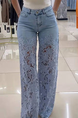 Celeste Bloom Lace Jeans �Dream Denim Edition