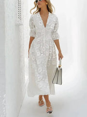 AMALFI - Embroidered Midi Dress