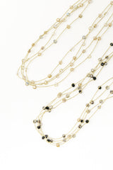 Soft Glow Layered Beaded Necklace