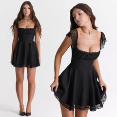 ETSUKO Lace Mini Dress