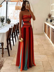 Sardinia Sunset Dress �Ombre Cutout Maxi