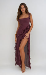 Ravienne Ruffle Slit Dress