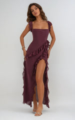 Ravienne Ruffle Slit Dress