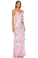 Isla Sunset Ruffle Dress