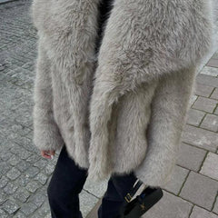 Elegant Plush Faux Fur Jacket