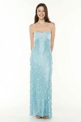 Peony Dreams Dress - Blue