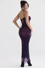 Aiza Purple Floral Dress