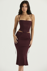 Chantelle Burgundy Satin Bra