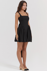 Florianne Black Bow Mini Dress