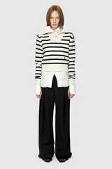 Low Classic Stripe Sailor Zip-up Knit