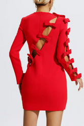 Adrien Hollow Out Bow Dress