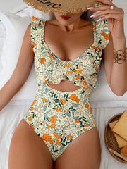 Ruffle Floral Resort Wear