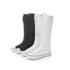 With A Single Step Knee-High Boots
