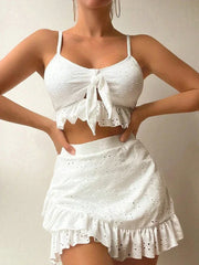 Ruffled Hollow Crochet Layer