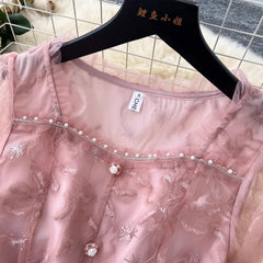 Getting In Pink Midi Dress