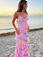 Isla Sunset Ruffle Dress