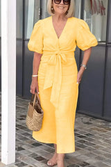 Shaylaâ„?- Elegant V-Neck Dress