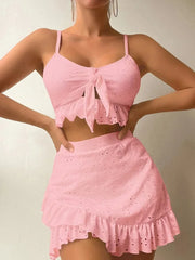 Ruffled Hollow Crochet Layer